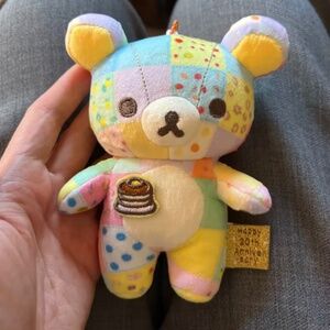 rare rilakkuma patchwork plush keychain sanrio plushie collectible japanese